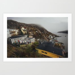 Foggy Day in The Battery, St. John's, Canada Art Print