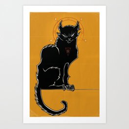 The Magic Black Sorcerer Cat of Dark Arts Kunstdrucke