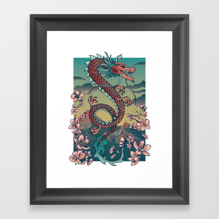 Chinese Dragon Art Framed Art Print