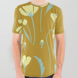 Be Your Own Golden Flower Garden All Over Graphic Tee