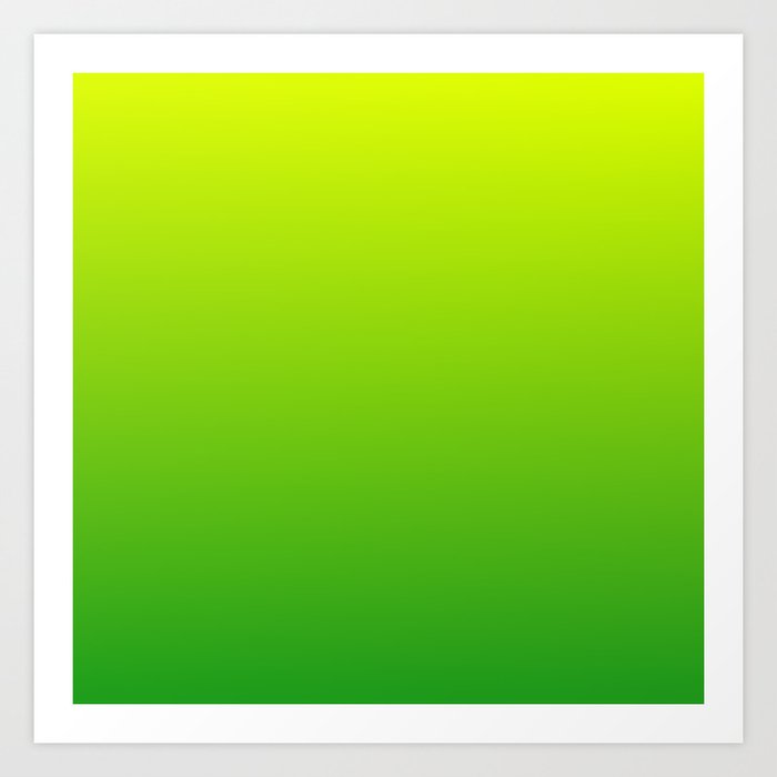LIME GREEN OMBRE COLOR Art Print
