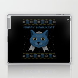Kawaii Hanukcat Cat Menorah Happy Hanukkah 2021 Laptop Skin
