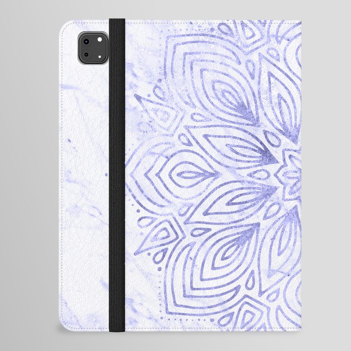 Very Peri 2022 Color Of The Year Violet Periwinkle Mandala Marble iPad Folio Case