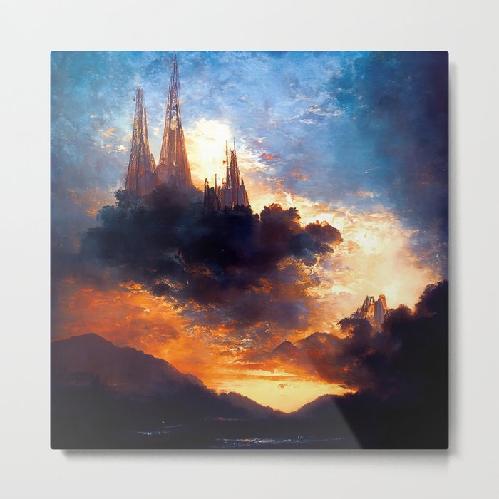A Cathedral in the clouds Metal Print