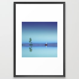 Sailboat Life on Mirror Lake by Creations Artext Framed Art Print