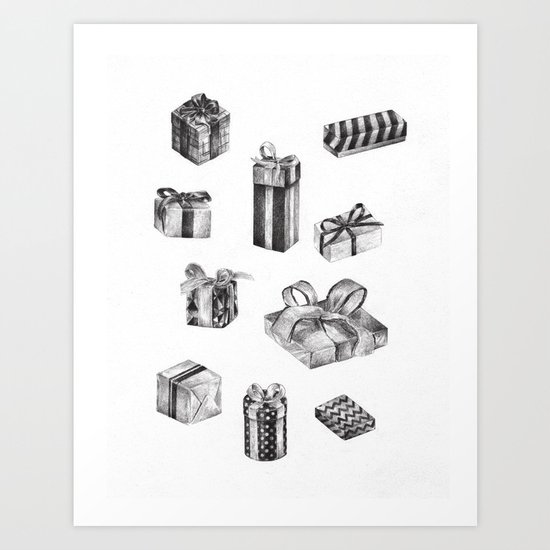 Birthday Presents by Chrissy Curtin Art Print