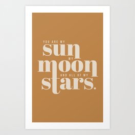Sun Moon + Stars Art Print