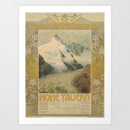 cartello Hohe Tauern Art Print | Hohe, Cartaz, Railroad, Billboard, Tauern, Chemin, Nostalgic, Eisenbahnplakat, Austria, Vintage 