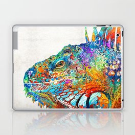 Colorful Iguana Art - One Cool Dude - Sharon Cummings Laptop Skin