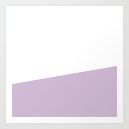 Stripe Block (lavender/white) Art Print