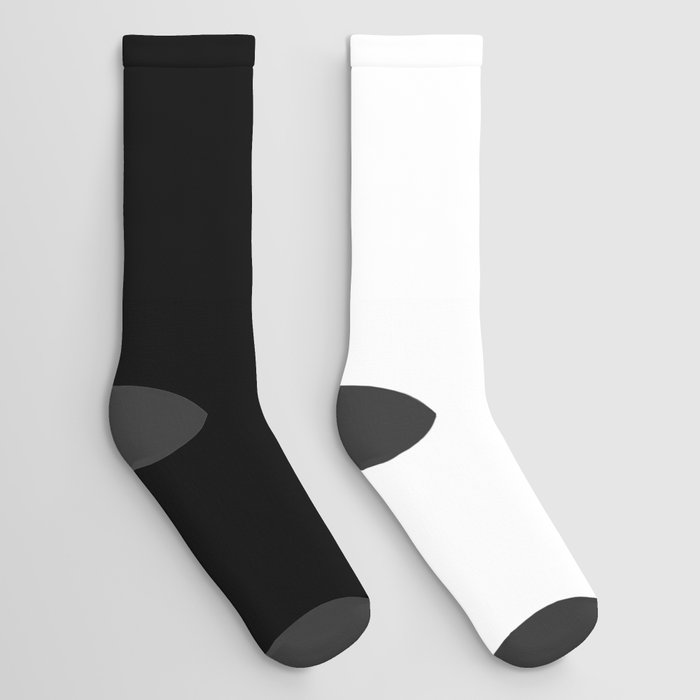 Black and White Knots Socks