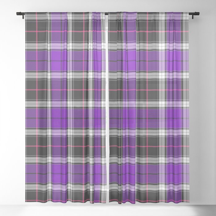 Knitted Purple Trendy Collection Sheer Curtain