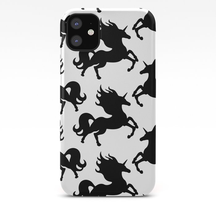 Simple Black Unicorn Iphone Case By Xooxoo Society6