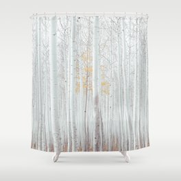 White tree forest Shower Curtain