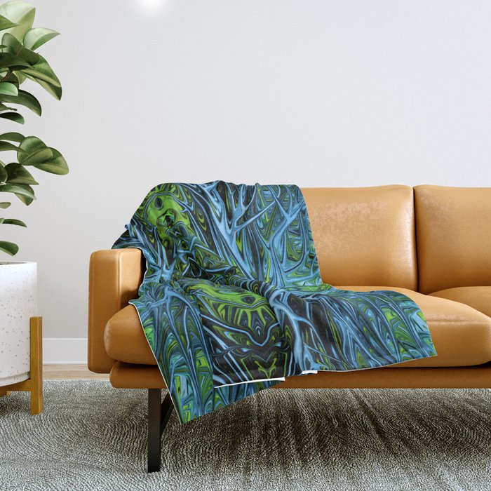 Emerald Electrigrass II by Chris Sparks Throw Blanket