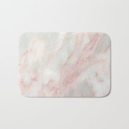 Softest blush pink marble Bath Mat