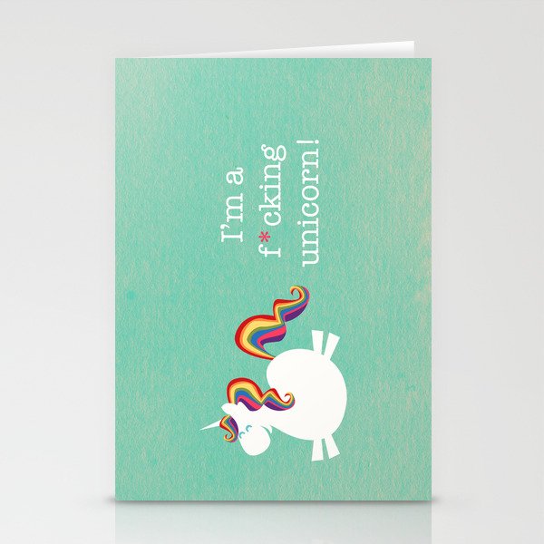 Unicorn - I'm a maturely speaking unicorn!!! Stationery Cards