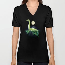 Loch Ness Monster V Neck T Shirt