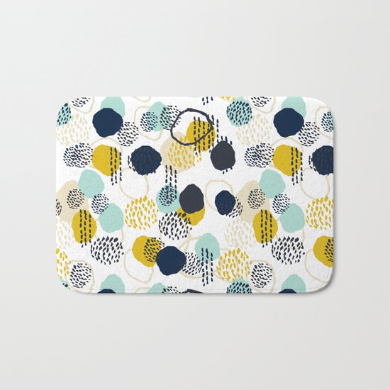 Jamm - abstract art painting brushstrokes modern minimal paint trendy colors hipster gender neutral Bath Mat