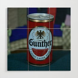 Old Gunther Beer Can Wood Wall Art