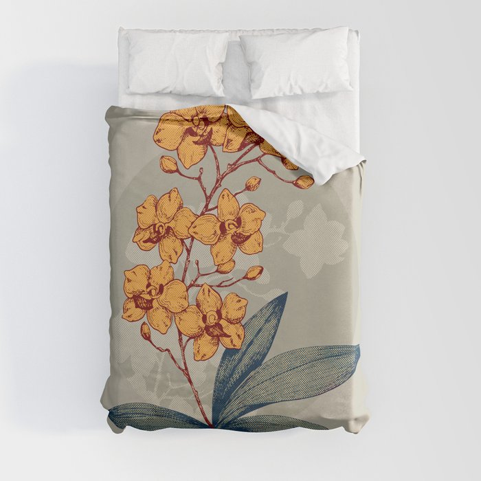  Mini orchids to your garden space Duvet Cover