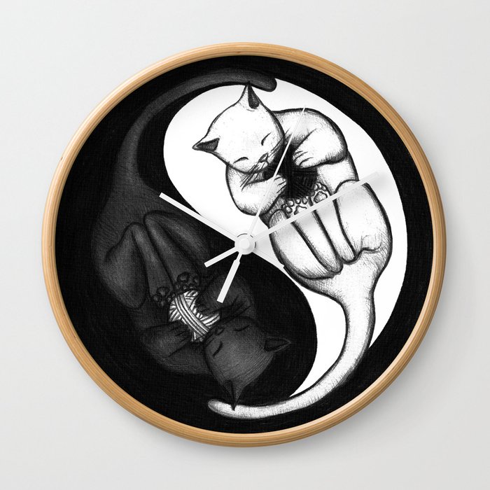 Yin and Yang playing Wall Clock