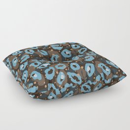 Blue Leopard  Floor Pillow