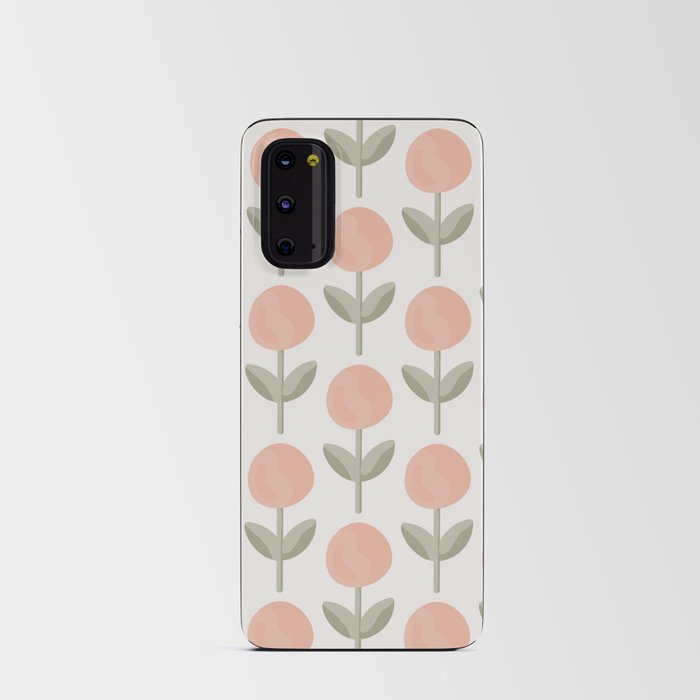 Sunshine pops - pastel pink, sage green and off-white Android Card Case
