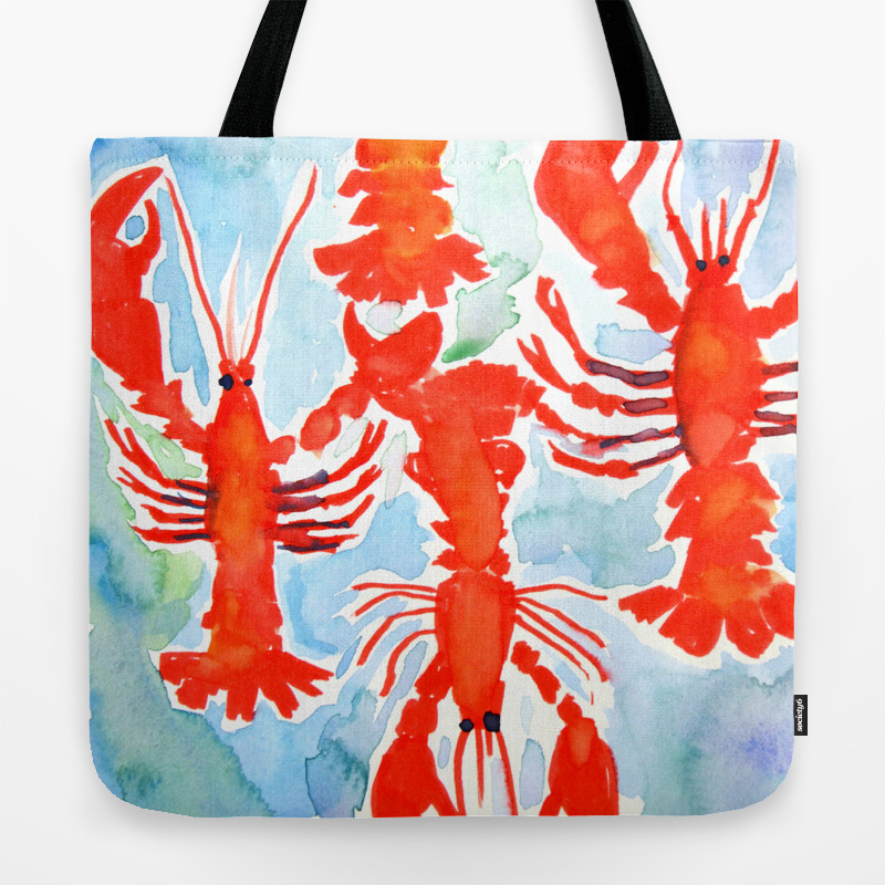 Lobster Tote Bag By Julielehite Society6 Lobster Tote Bag By Julielehite Society6