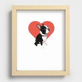 Valentine Shirt For Boston Terrier Lover Recessed Framed Print
