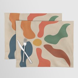 Minimal Contemporary Botanical Floral - Colorful Placemat