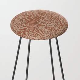 Leopard Print Pattern in Blush and Terracotta Counter Stool