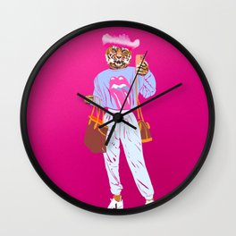 Woke Up Like This Wall Clock | Girlstrip, Tiger, College, Carolinepryce, Cool, Hangover, Fun, Wallart, Daydrinking, Aesthetic 