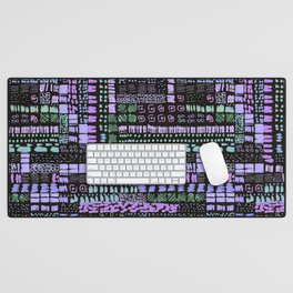 purple blue green ink marks hand-drawn collection Desk Mat