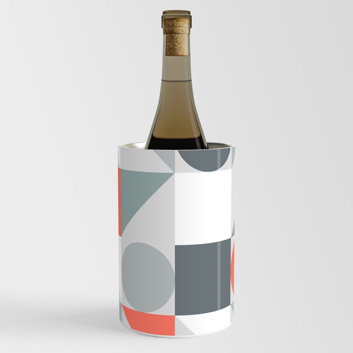 Mid Century Modern Geometric 02 Wine Chiller