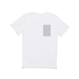Blue and white Japanese style geometric pattern T Shirt