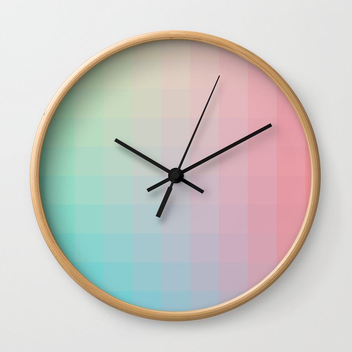 Lumen, Pink and Teal Wall Clock