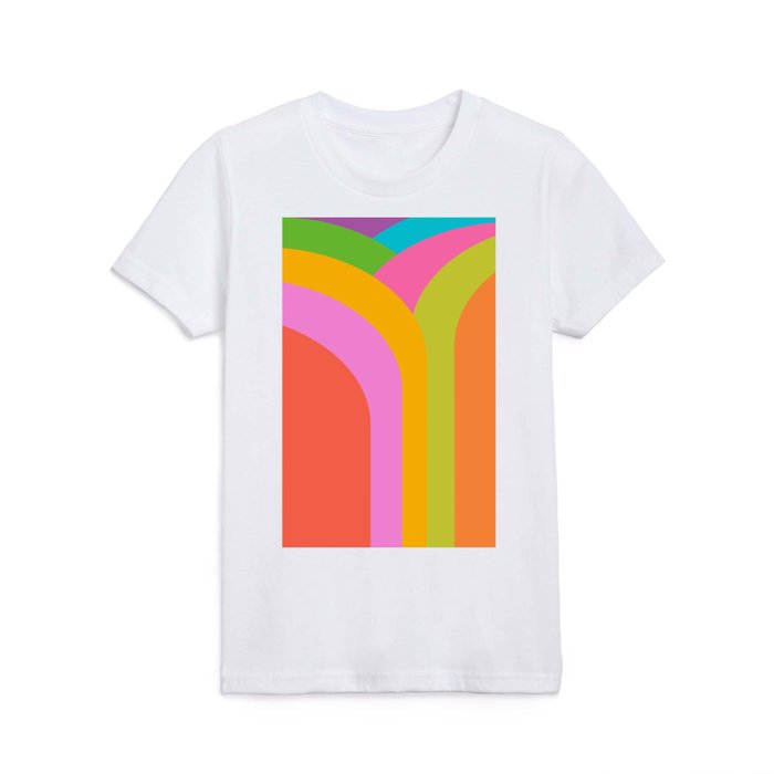 Vibrant Curves Kids T Shirt