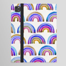 Rainbow Watercolor – Indigo iPad Folio Case