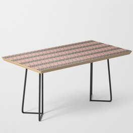 Sweater Weather - Pink/Moss Colorwork Heart Stripes Coffee Table