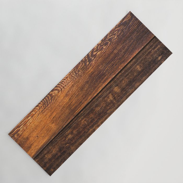 Old wood texture Yoga Mat