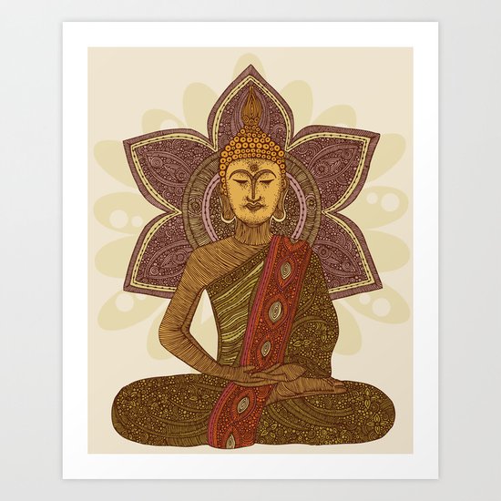 Sitting Buddha Art Print