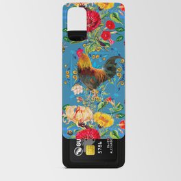 Rooster,farm,birds ,citrus,lemons,folklore pattern  Android Card Case