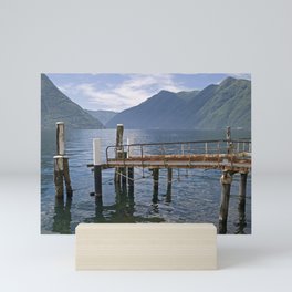 old jetty in Lake Como Mini Art Print
