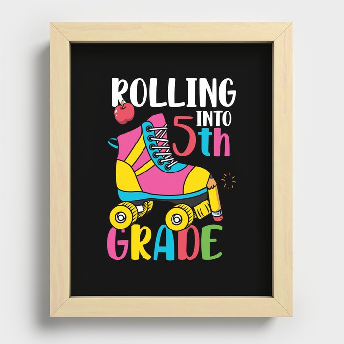 Rolling Into 5th Grade Recessed Framed Print