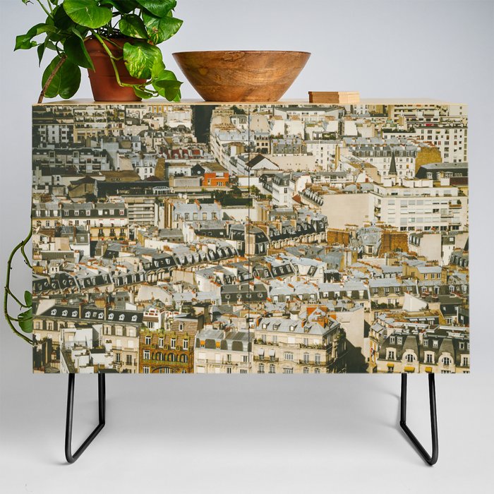 A Mosaic of Apartments in Paris, France. Credenza