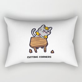 Cutting Corners Cat Rectangular Pillow