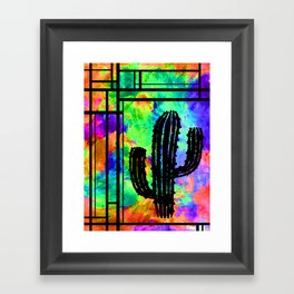 Cactus Silhouette Framed Art Print