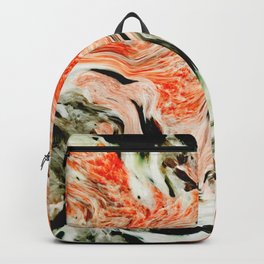 White Golden Orange Marble Texture Pattern Cutest Backpack