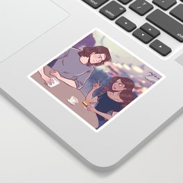 Rose and Dimitri at the Cafe Sticker
